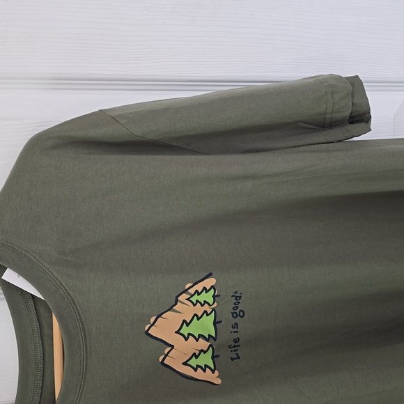 NWT Life Is Good Graphic  Mountains Short Sleeve Tshirt Green Size XXL - Picture 7 of 15